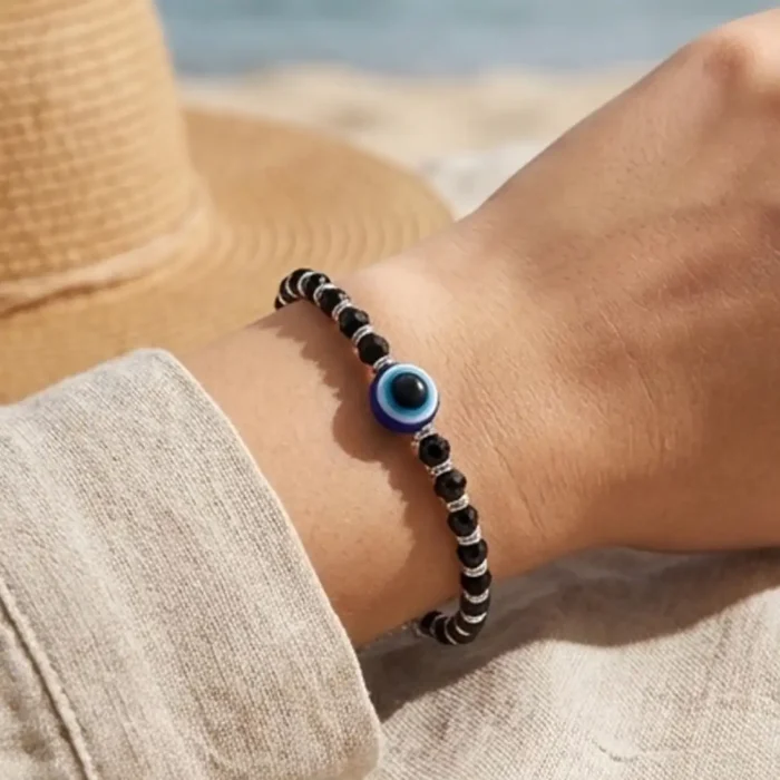 Adjustable Black Nazariya Bracelet – Spiritual Protection Amulet - Image 2
