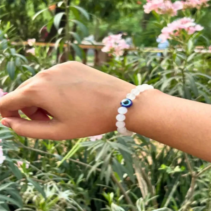 White Jade Evil Eye Bracelet – Protection & Peace Beaded Jewelry for Men & Women - Image 4