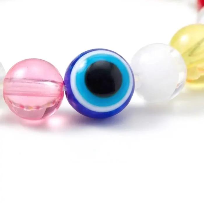 Multi-Color Crystal Bead Evil Eye Bracelet – Vibrant Protection Jewelry for Girls & Women - Image 12