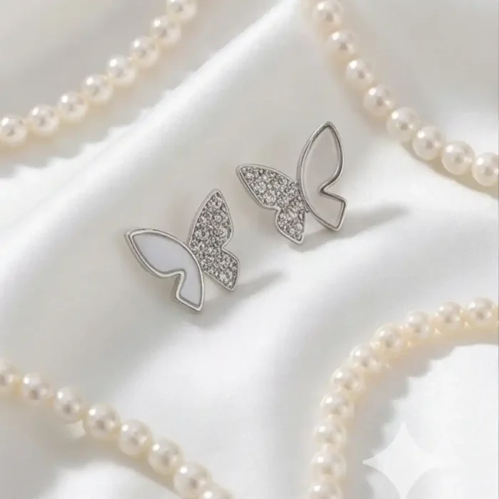 Stainless Steel Butterfly Stud Earrings for Women Girls - Hypoallergenic Minimalist Butterfly Wing Jewelry - Non-Tarnish Gold & Silver Fashion Dainty Animal Earrings for Sensitive Ears - Image 14