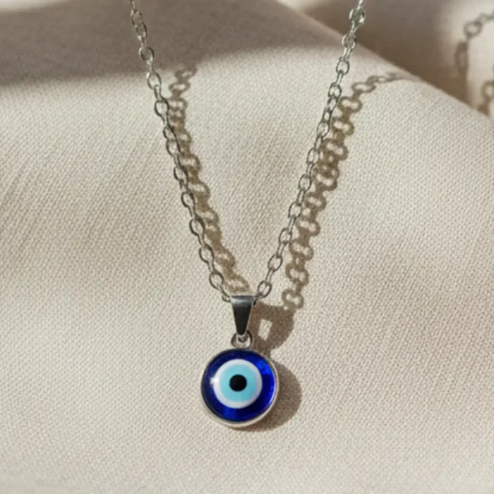 Handcrafted Nazar Pendant for Women & Men | Silver Protection Amulet Necklace - Image 3