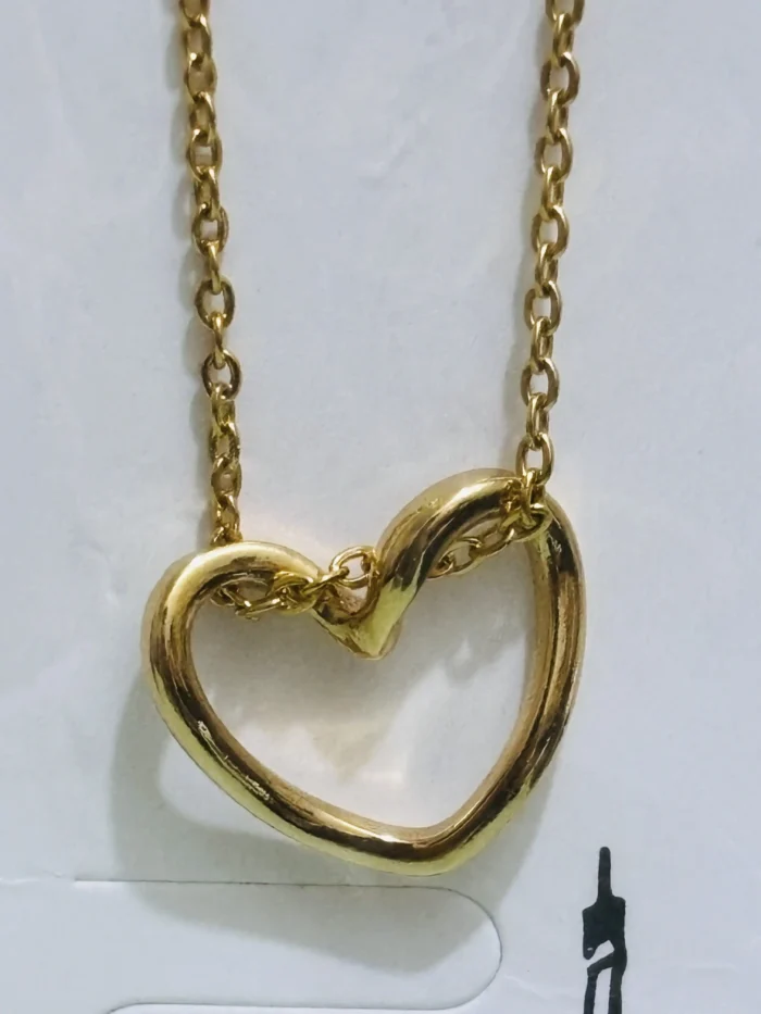 2026 Trend: Solid 14K Gold Floating Heart Pendant for Women - Image 4