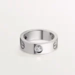 Premium Silver Stainless Steel Screw Ring with Solitaire