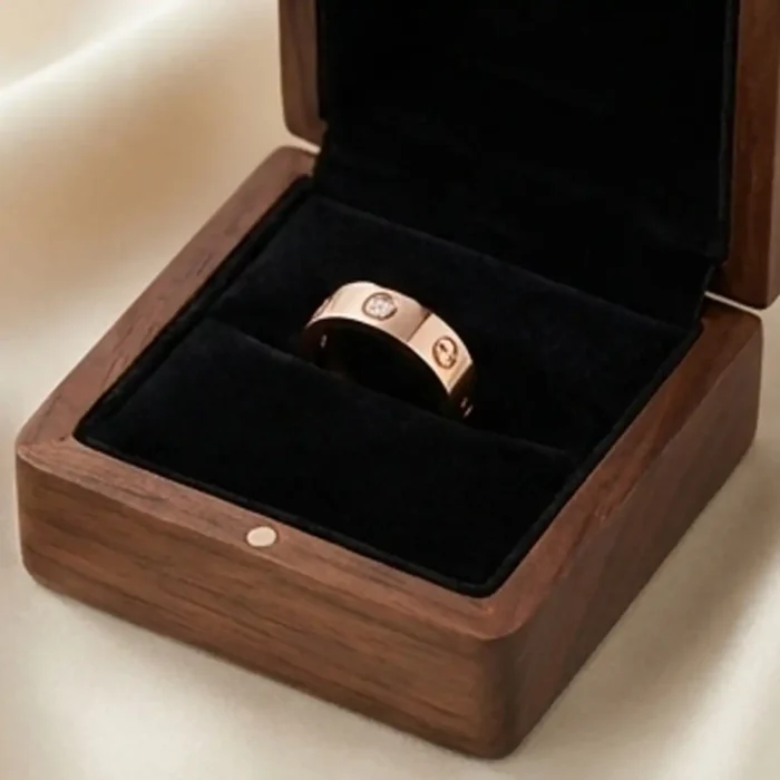 Luxury Rose Gold Stainless Steel Ring - Image 10