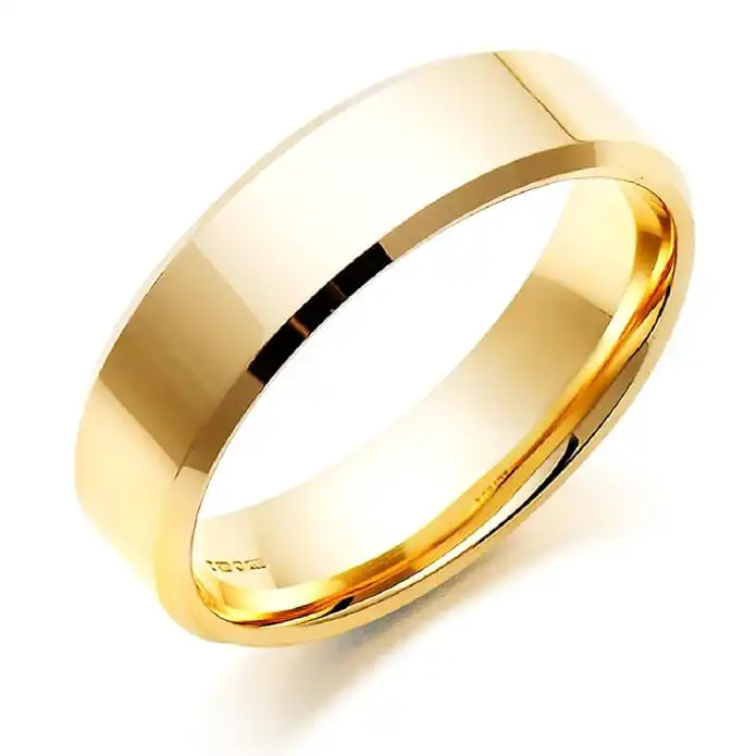 Gold plated stainless steel ring for men