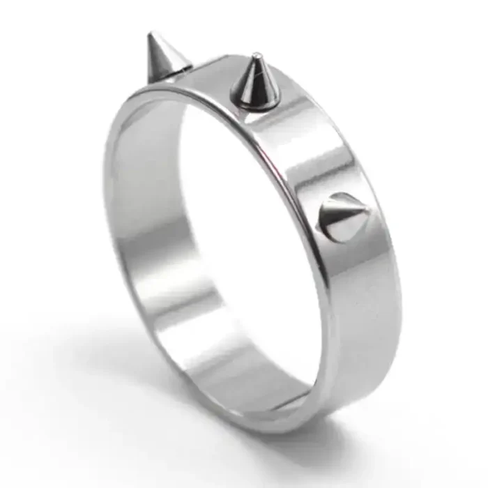 Spike Ring Stainless Steel – Punk Rock Goth Cone Rivet Band, Edgy Biker Statement Finger Jewelry for Men Women, High Polished Cool Hip Hop Accessories - Image 7