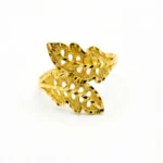 Gold Plated Double Leaf Bypass Ring