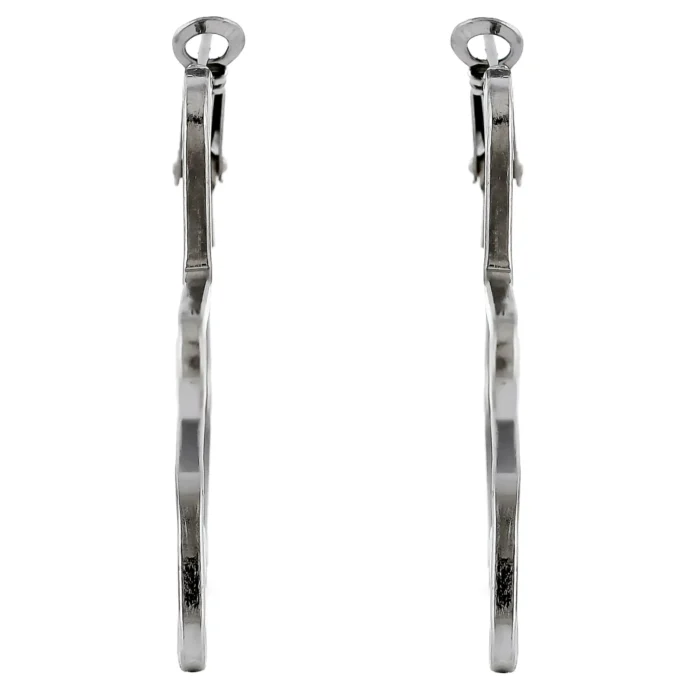 Black Star Hoop Earrings | Celestial Statement Jewelry - Image 2