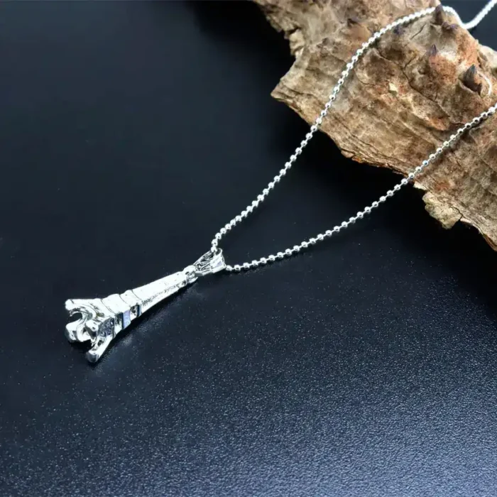 Silver Eiffel Tower Necklace | Paris Travel Pendant - Image 11