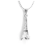 Silver Eiffel Tower Necklace | Paris Travel Pendant
