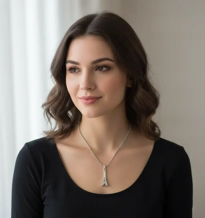 Silver Eiffel Tower Necklace | Paris Travel Pendant - Image 10