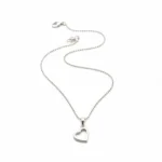 Silver Open Heart Necklace | Minimalist Pendant