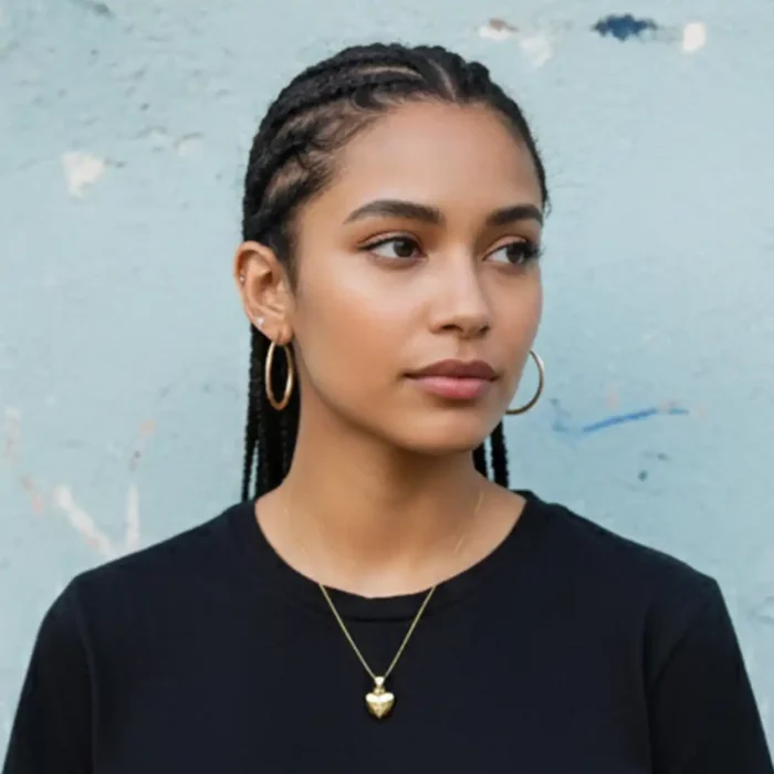 Gold Starburst Heart Necklace | Dainty Crystal Pendant - Image 11