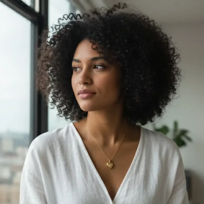 Gold Starburst Heart Necklace | Dainty Crystal Pendant - Image 10