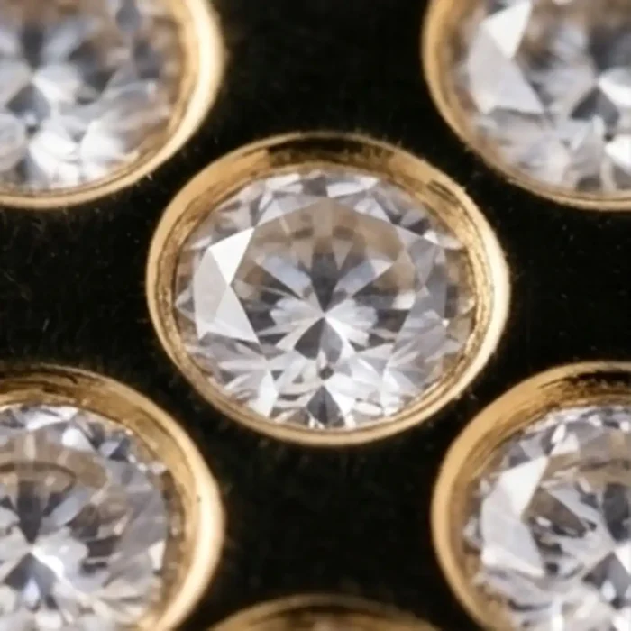 Gold Crystal Signet Ring | Chunky Square Statement Ring - Image 11